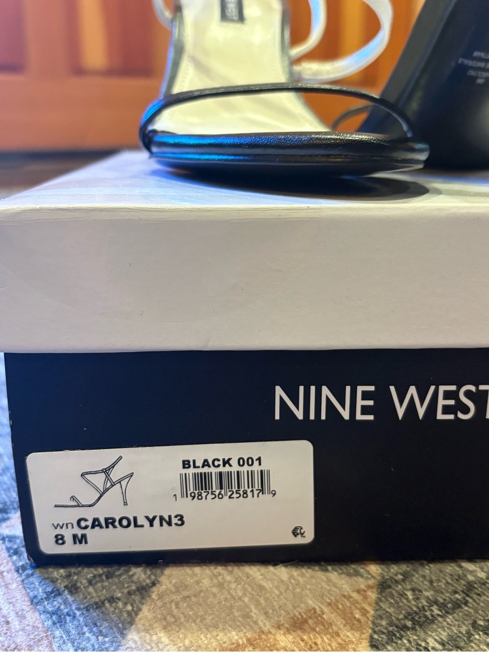 Nine West Black Strappy Heeled Sandals